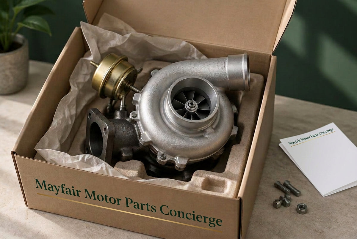 New car part packed in a shipping box